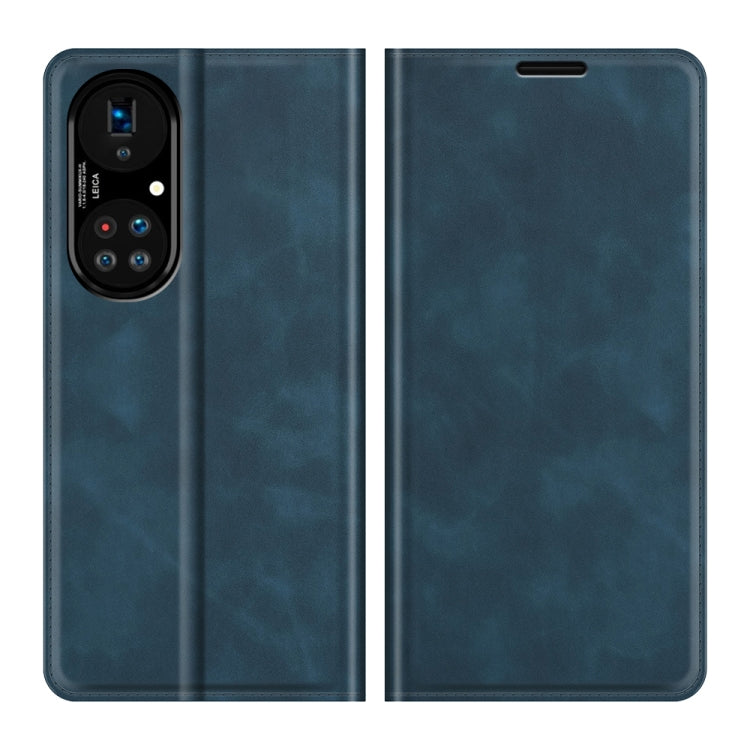 For Huawei P50 Pro Retro-skin Business Magnetic Suction Leather Case with Holder & Card Slots & Wallet