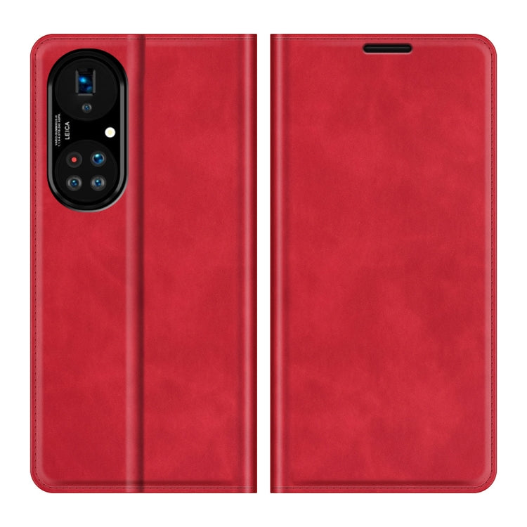 For Huawei P50 Pro Retro-skin Business Magnetic Suction Leather Case with Holder & Card Slots & Wallet