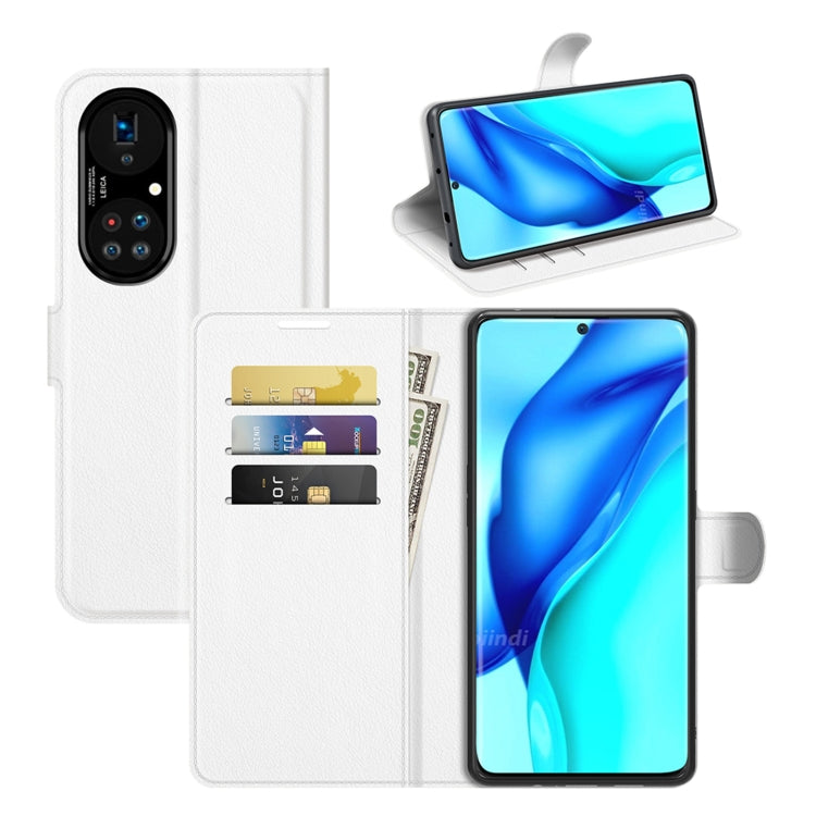For Huawei P50 Pro Litchi Texture Horizontal Flip Protective Case with Holder & Card Slots & Wallet