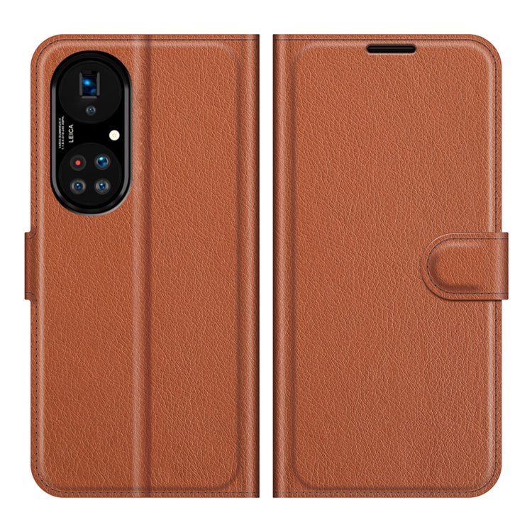 For Huawei P50 Pro Litchi Texture Horizontal Flip Protective Case with Holder & Card Slots & Wallet