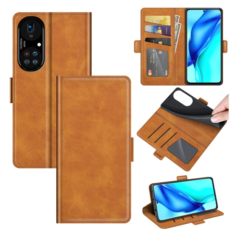 For Huawei P50 Pro Dual-side Magnetic Buckle Horizontal Flip Leather Case with Holder & Card Slots & Wallet
