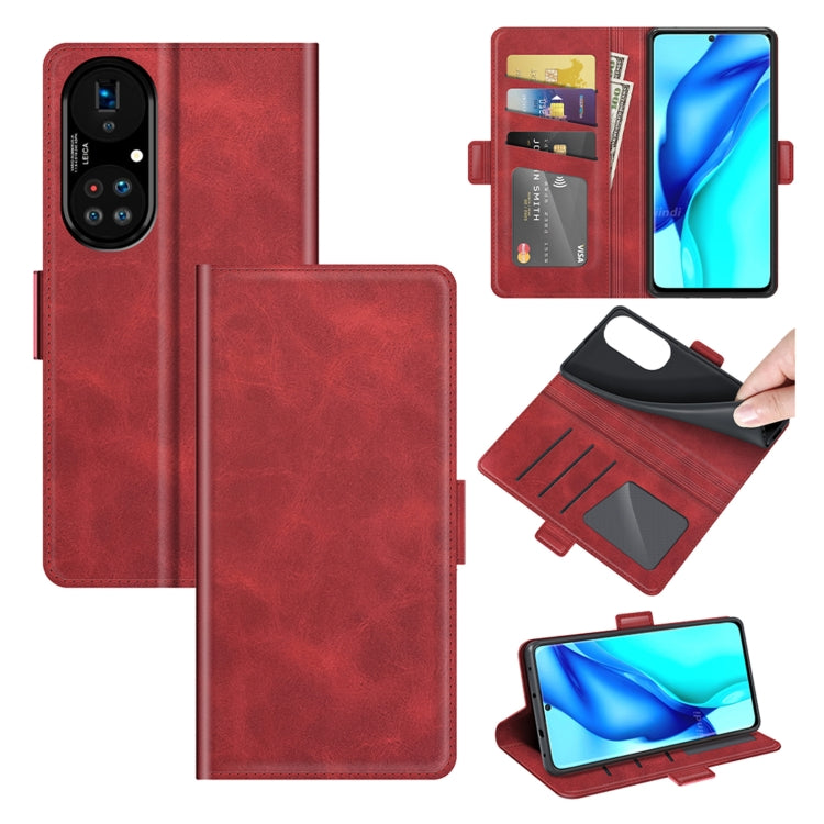For Huawei P50 Pro Dual-side Magnetic Buckle Horizontal Flip Leather Case with Holder & Card Slots & Wallet