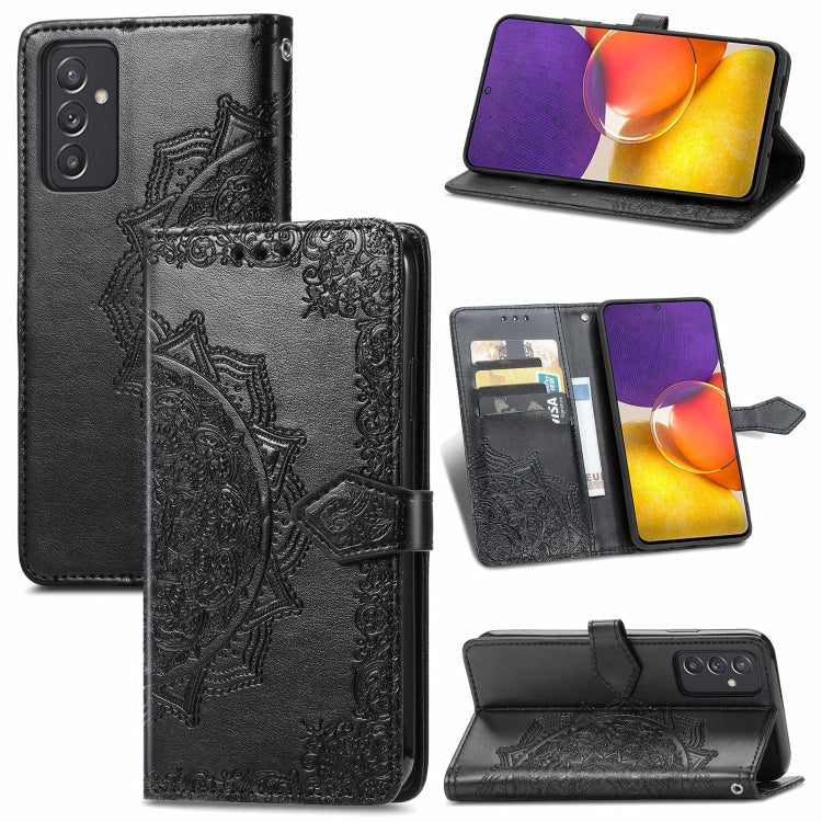 For Samsung Galaxy A82 5G Mandala Embossing Pattern Horizontal Flip Leather Case with Holder & Card Slots & Wallet & Lanyard