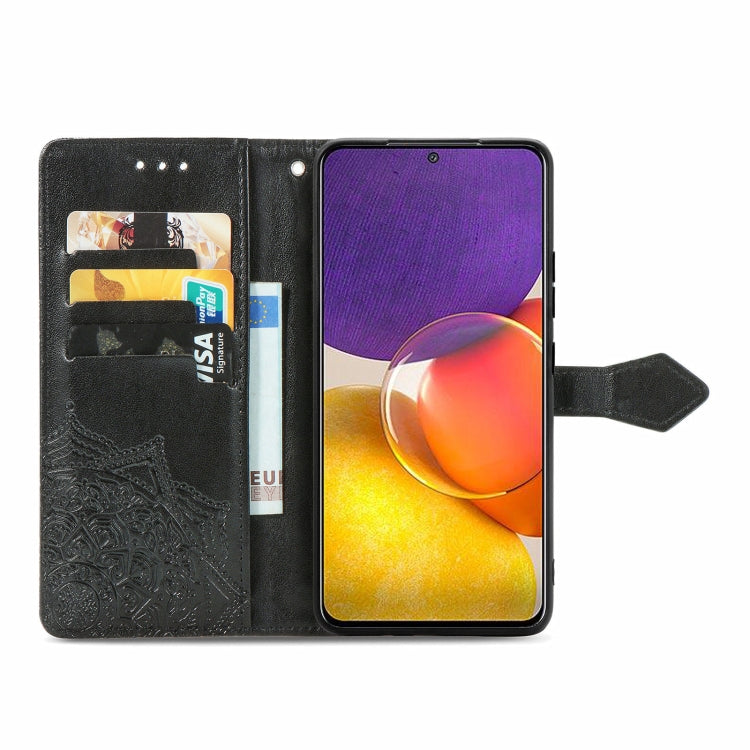 For Samsung Galaxy A82 5G Mandala Embossing Pattern Horizontal Flip Leather Case with Holder & Card Slots & Wallet & Lanyard