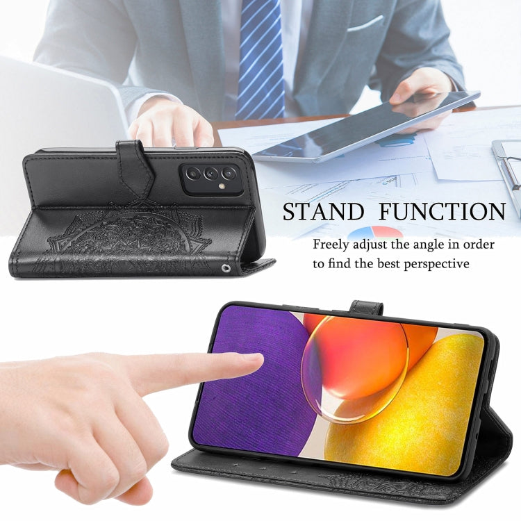 For Samsung Galaxy A82 5G Mandala Embossing Pattern Horizontal Flip Leather Case with Holder & Card Slots & Wallet & Lanyard