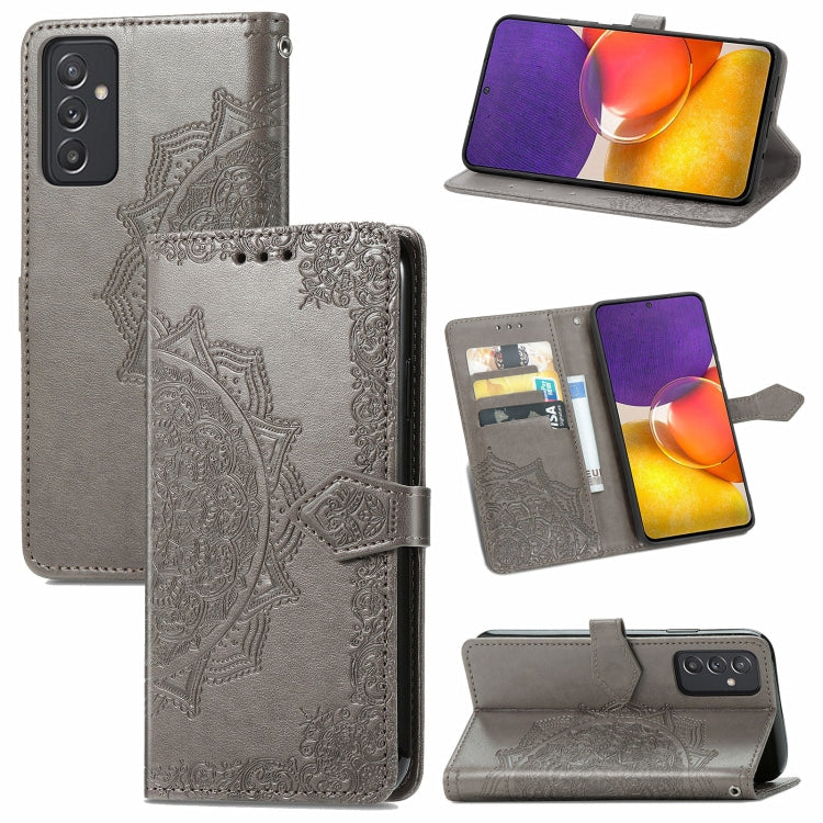 For Samsung Galaxy A82 5G Mandala Embossing Pattern Horizontal Flip Leather Case with Holder & Card Slots & Wallet & Lanyard