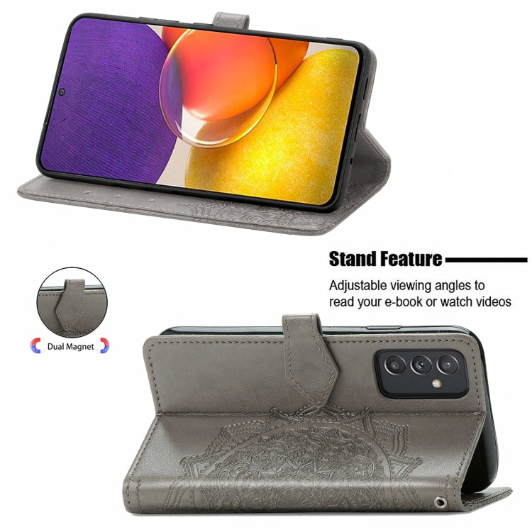 For Samsung Galaxy A82 5G Mandala Embossing Pattern Horizontal Flip Leather Case with Holder & Card Slots & Wallet & Lanyard