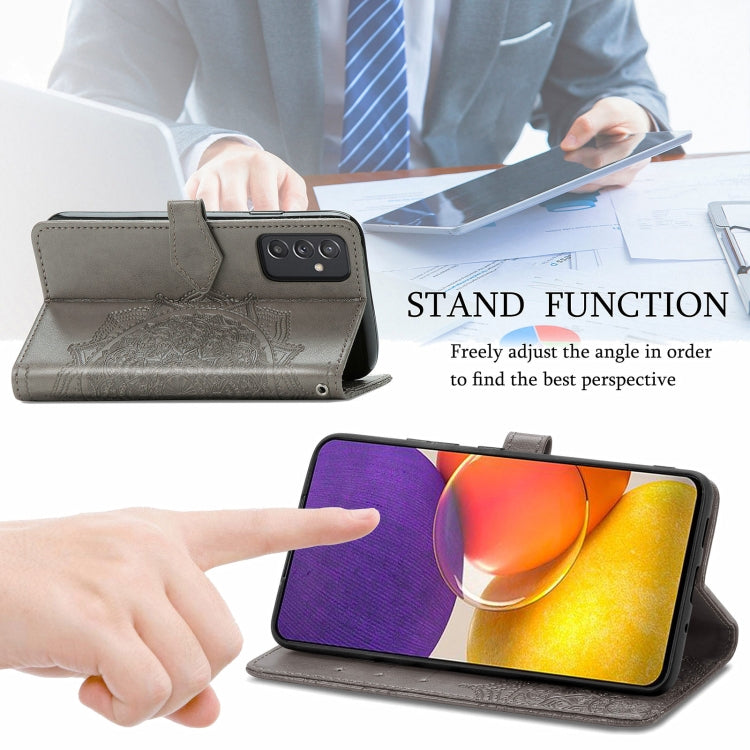 For Samsung Galaxy A82 5G Mandala Embossing Pattern Horizontal Flip Leather Case with Holder & Card Slots & Wallet & Lanyard