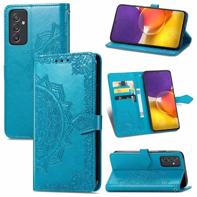 For Samsung Galaxy A82 5G Mandala Embossing Pattern Horizontal Flip Leather Case with Holder & Card Slots & Wallet & Lanyard