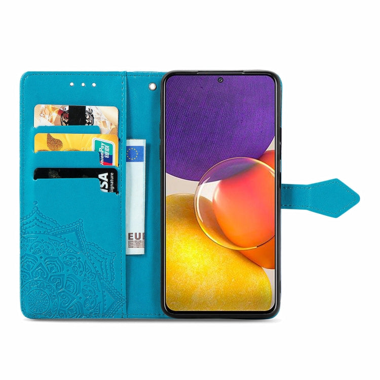 For Samsung Galaxy A82 5G Mandala Embossing Pattern Horizontal Flip Leather Case with Holder & Card Slots & Wallet & Lanyard