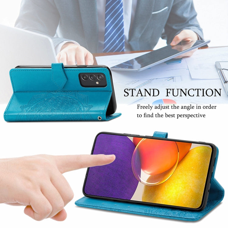 For Samsung Galaxy A82 5G Mandala Embossing Pattern Horizontal Flip Leather Case with Holder & Card Slots & Wallet & Lanyard