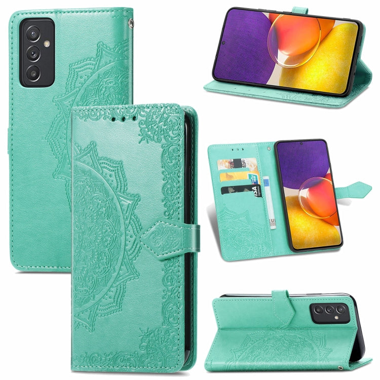 For Samsung Galaxy A82 5G Mandala Embossing Pattern Horizontal Flip Leather Case with Holder & Card Slots & Wallet & Lanyard