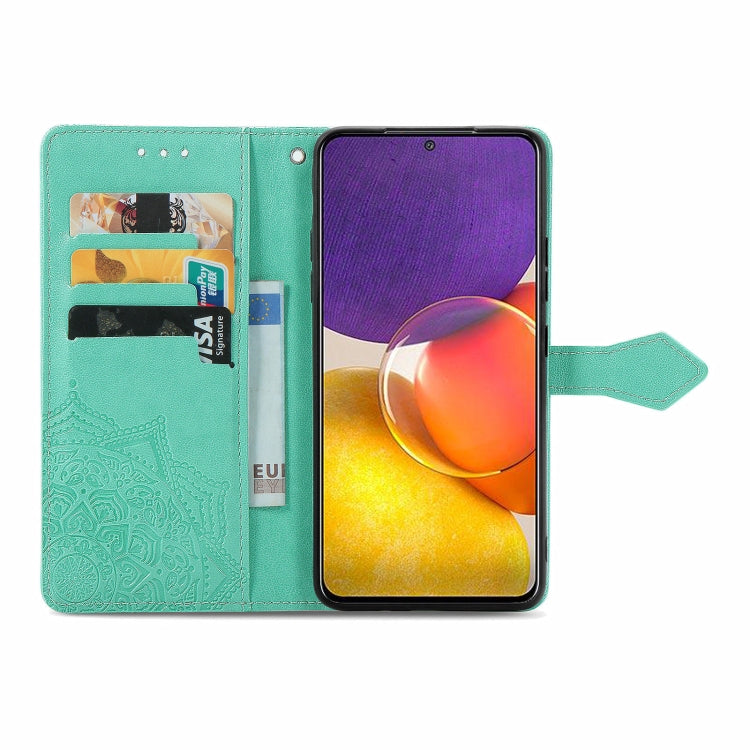 For Samsung Galaxy A82 5G Mandala Embossing Pattern Horizontal Flip Leather Case with Holder & Card Slots & Wallet & Lanyard