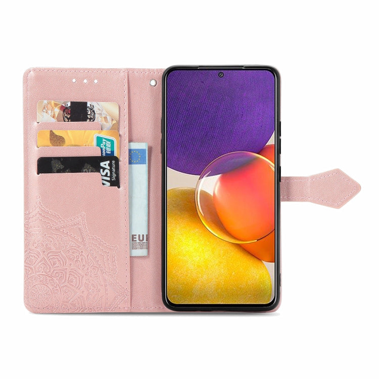 For Samsung Galaxy A82 5G Mandala Embossing Pattern Horizontal Flip Leather Case with Holder & Card Slots & Wallet & Lanyard