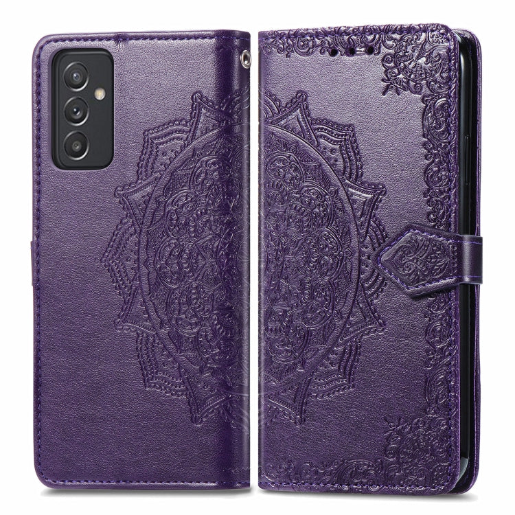For Samsung Galaxy A82 5G Mandala Embossing Pattern Horizontal Flip Leather Case with Holder & Card Slots & Wallet & Lanyard
