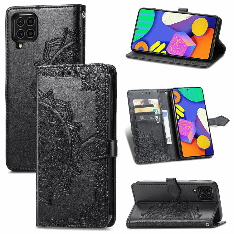 For Samsung Galaxy F62 / M62 Mandala Embossing Pattern Horizontal Flip Leather Case with Holder & Card Slots & Wallet & Lanyard