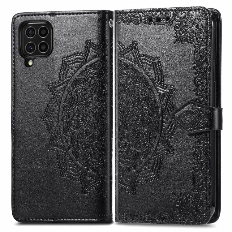 For Samsung Galaxy F62 / M62 Mandala Embossing Pattern Horizontal Flip Leather Case with Holder & Card Slots & Wallet & Lanyard