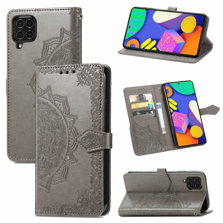 For Samsung Galaxy F62 / M62 Mandala Embossing Pattern Horizontal Flip Leather Case with Holder & Card Slots & Wallet & Lanyard