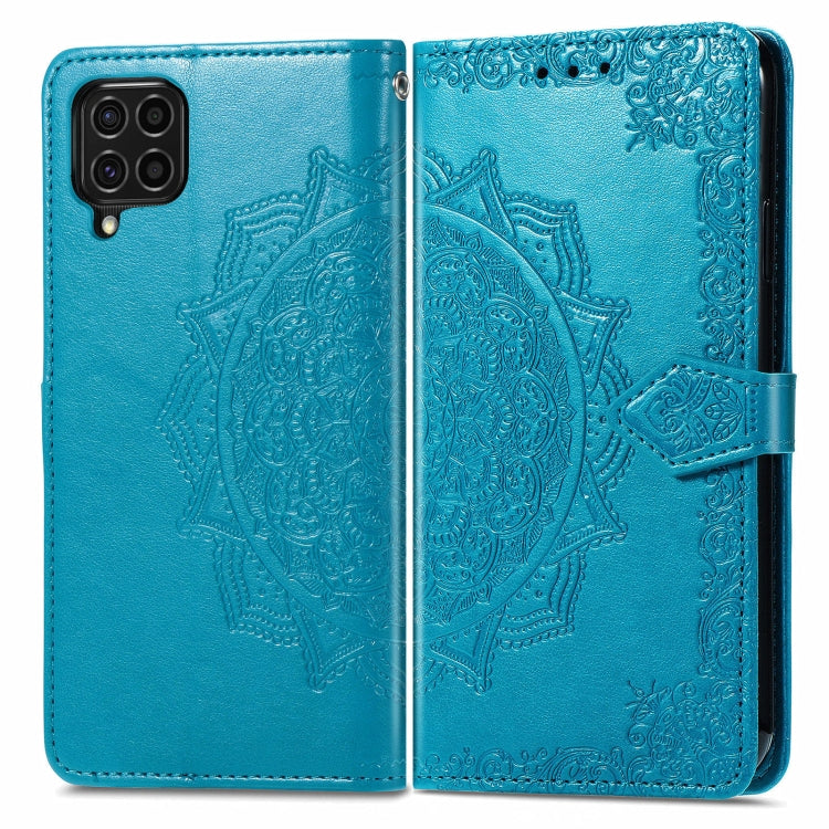 For Samsung Galaxy F62 / M62 Mandala Embossing Pattern Horizontal Flip Leather Case with Holder & Card Slots & Wallet & Lanyard