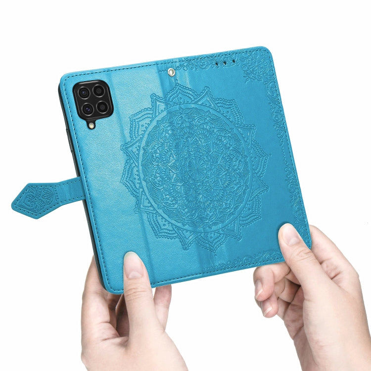 For Samsung Galaxy F62 / M62 Mandala Embossing Pattern Horizontal Flip Leather Case with Holder & Card Slots & Wallet & Lanyard