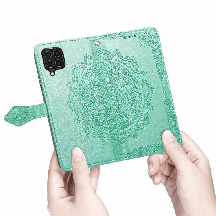 For Samsung Galaxy F62 / M62 Mandala Embossing Pattern Horizontal Flip Leather Case with Holder & Card Slots & Wallet & Lanyard