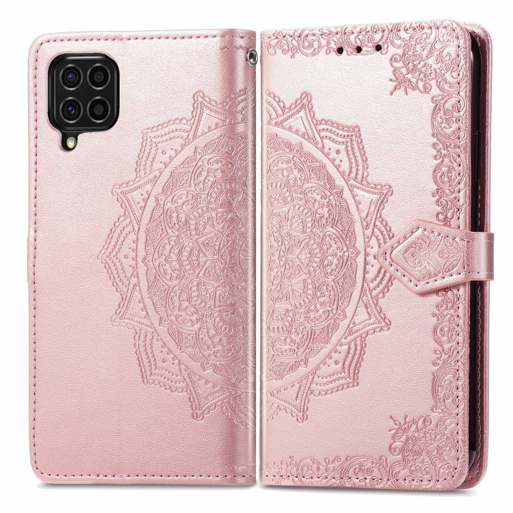 For Samsung Galaxy F62 / M62 Mandala Embossing Pattern Horizontal Flip Leather Case with Holder & Card Slots & Wallet & Lanyard