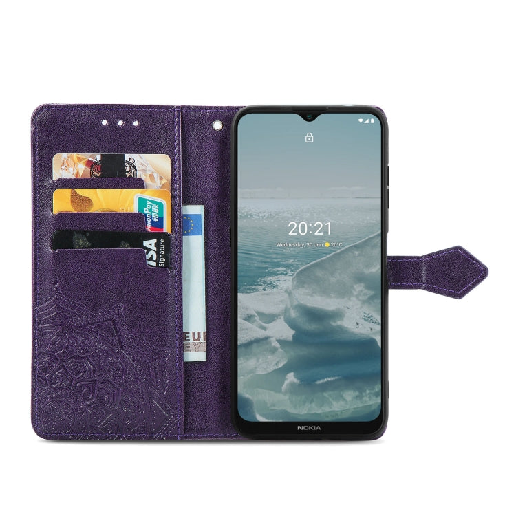 For Nokia 6.3 Mandala Embossing Pattern Horizontal Flip Leather Case with Holder & Card Slots & Wallet & Lanyard