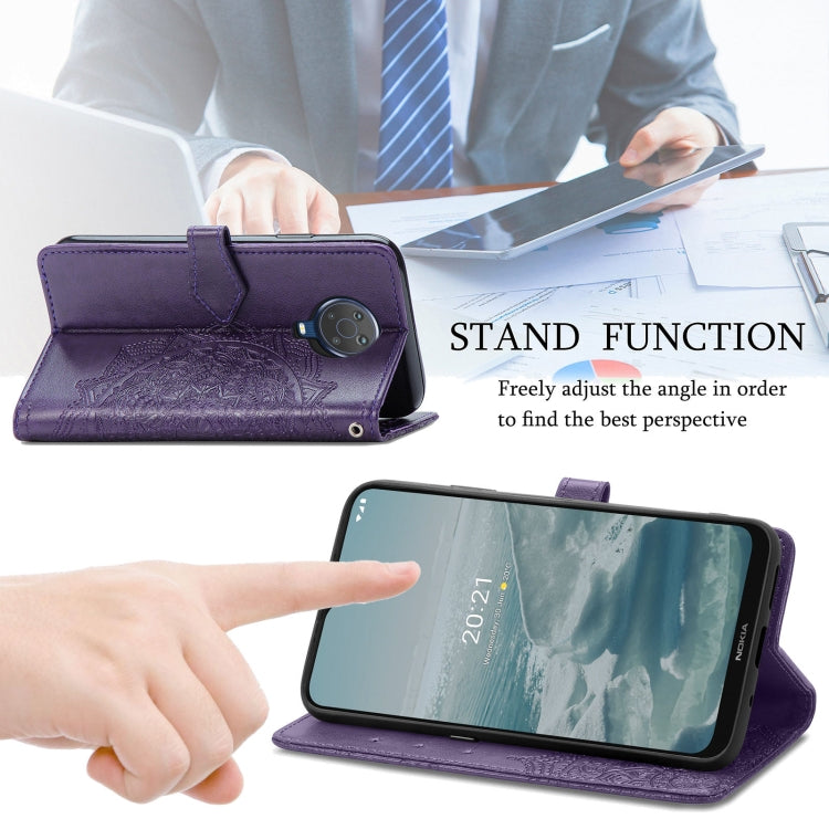 For Nokia 6.3 Mandala Embossing Pattern Horizontal Flip Leather Case with Holder & Card Slots & Wallet & Lanyard