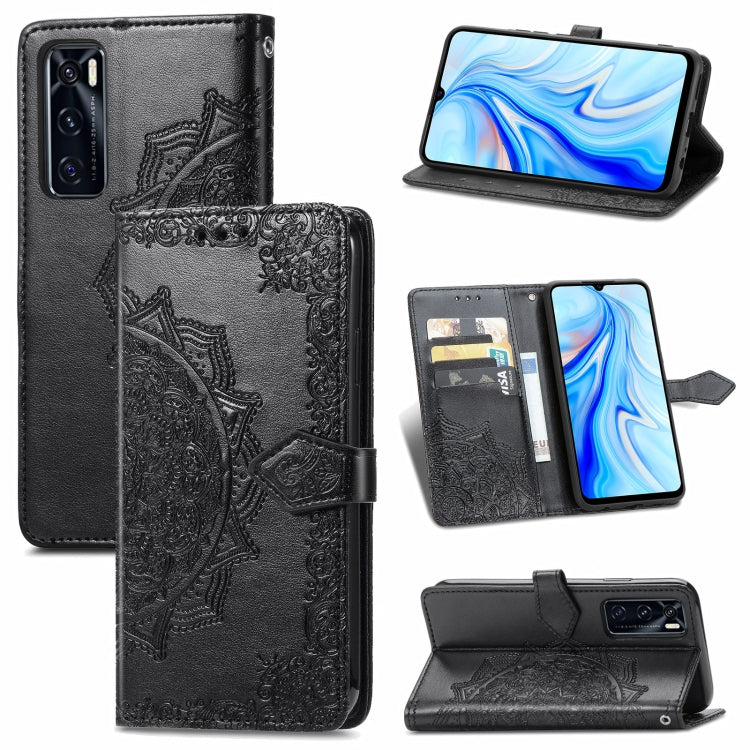For vivo V20 SE Mandala Embossing Pattern Horizontal Flip Leather Case with Holder & Card Slots & Wallet & Lanyard