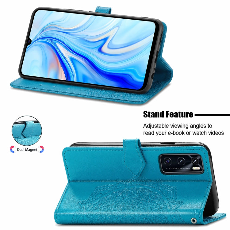 For vivo V20 SE Mandala Embossing Pattern Horizontal Flip Leather Case with Holder & Card Slots & Wallet & Lanyard