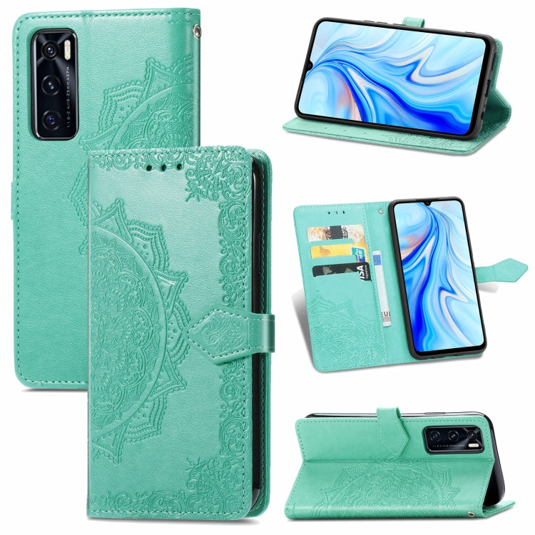 For vivo V20 SE Mandala Embossing Pattern Horizontal Flip Leather Case with Holder & Card Slots & Wallet & Lanyard