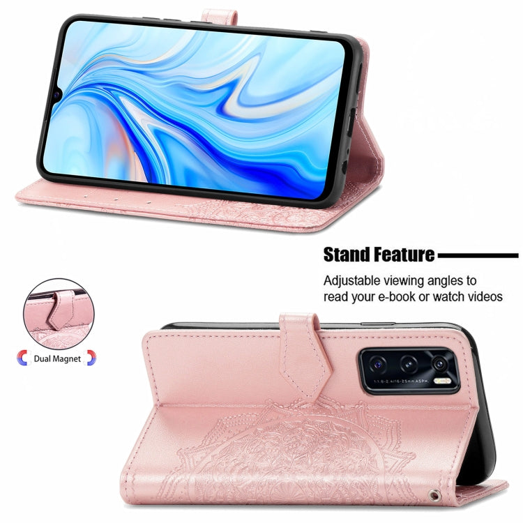 For vivo V20 SE Mandala Embossing Pattern Horizontal Flip Leather Case with Holder & Card Slots & Wallet & Lanyard