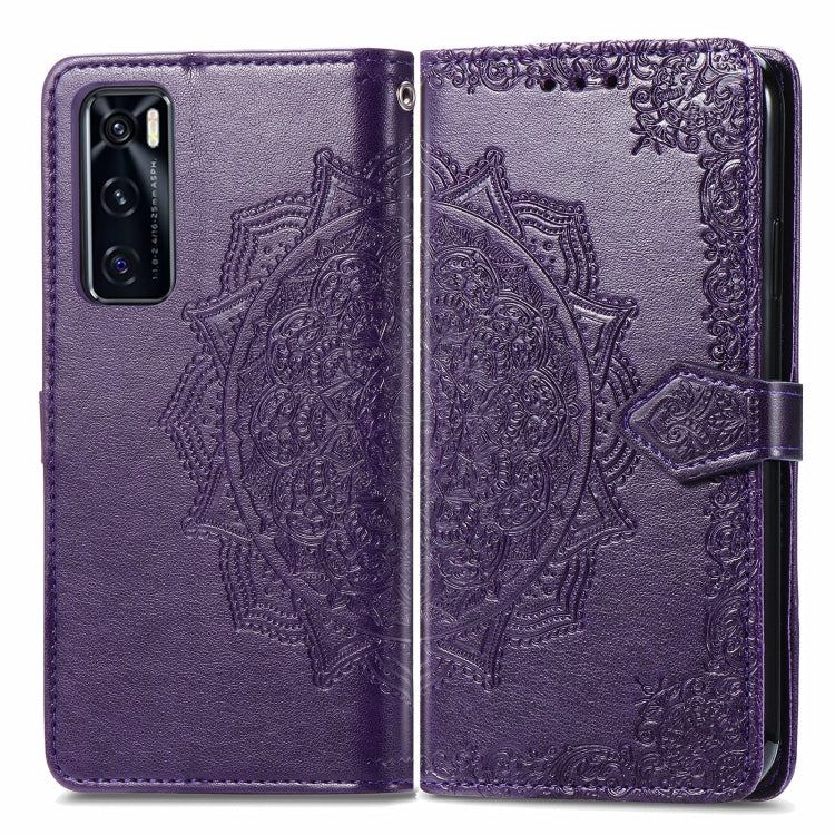 For vivo V20 SE Mandala Embossing Pattern Horizontal Flip Leather Case with Holder & Card Slots & Wallet & Lanyard