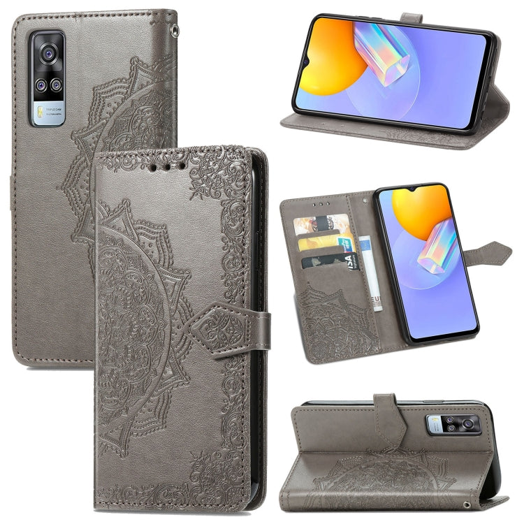 For vivo Y51 Mandala Embossing Pattern Horizontal Flip Leather Case with Holder & Card Slots & Wallet & Lanyard