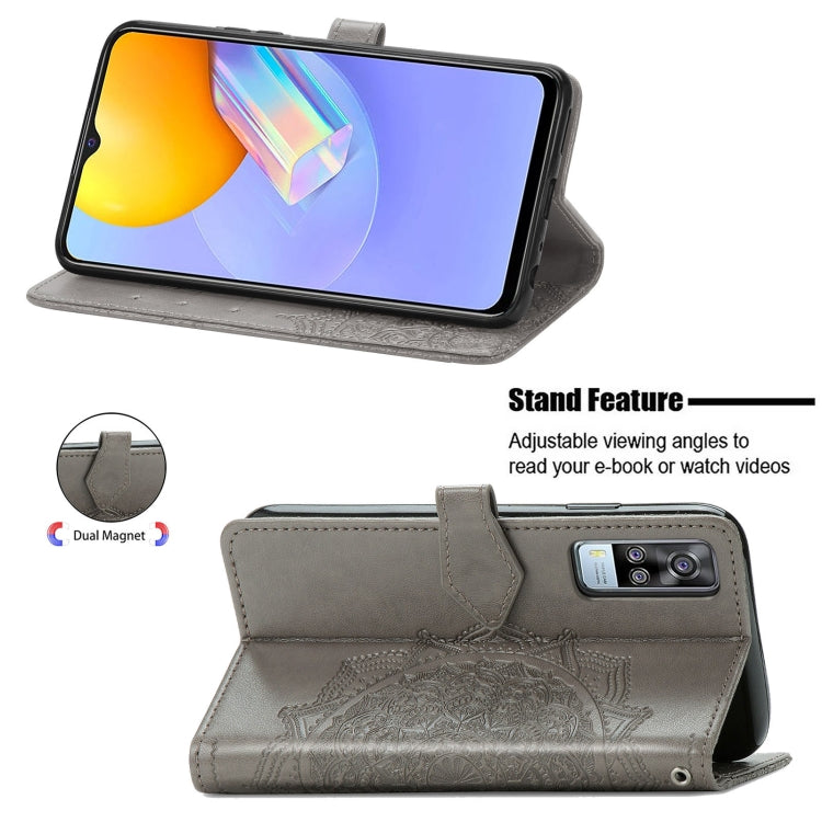 For vivo Y51 Mandala Embossing Pattern Horizontal Flip Leather Case with Holder & Card Slots & Wallet & Lanyard