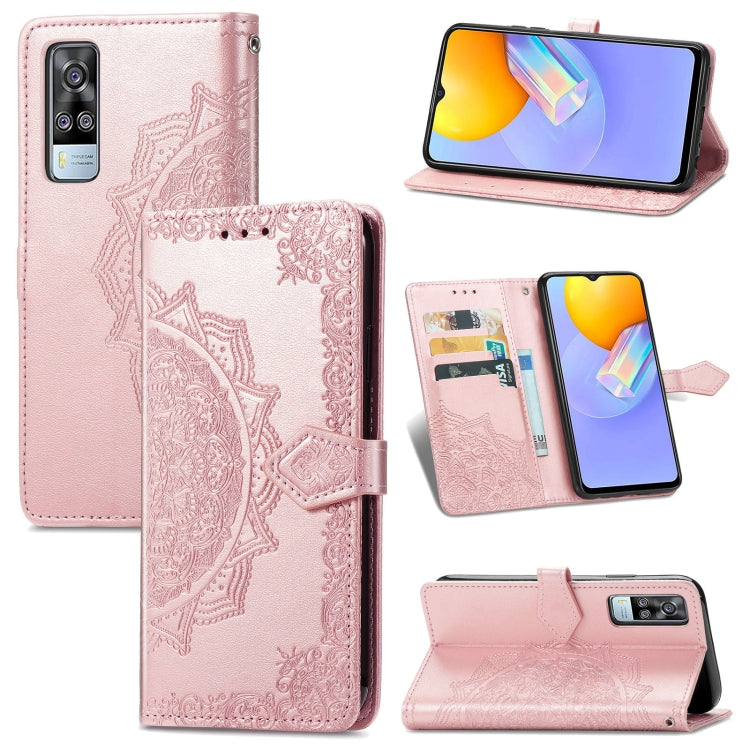 For vivo Y51 Mandala Embossing Pattern Horizontal Flip Leather Case with Holder & Card Slots & Wallet & Lanyard