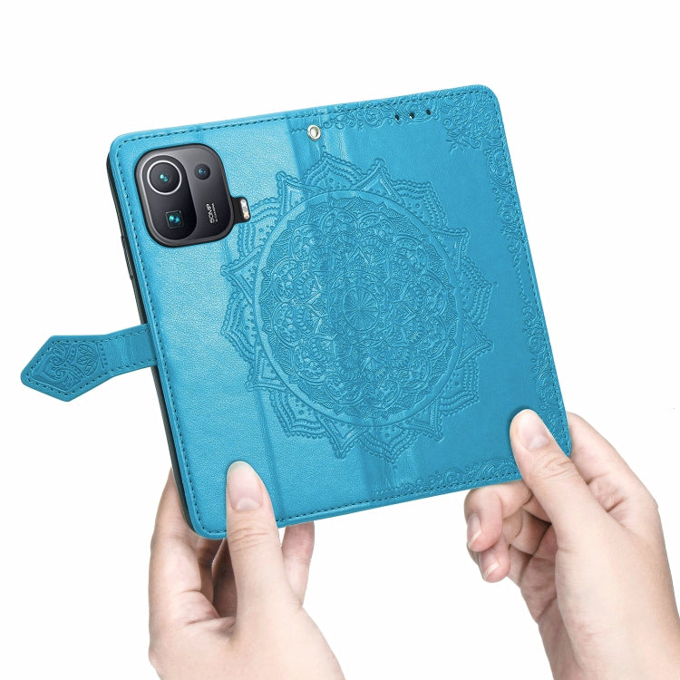For Xiaomi Mi 11 Pro Mandala Embossing Pattern Horizontal Flip Leather Case with Holder & Card Slots & Wallet & Lanyard
