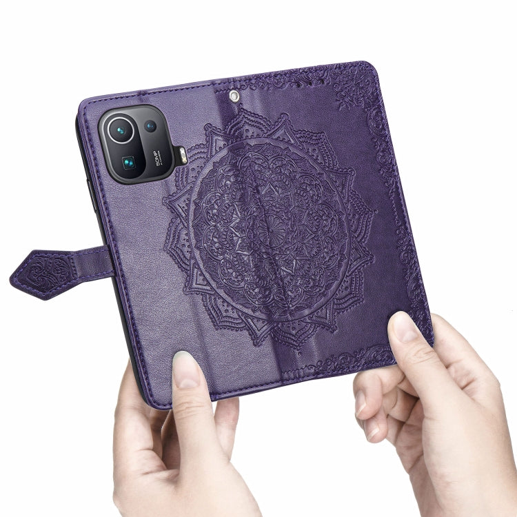 For Xiaomi Mi 11 Pro Mandala Embossing Pattern Horizontal Flip Leather Case with Holder & Card Slots & Wallet & Lanyard