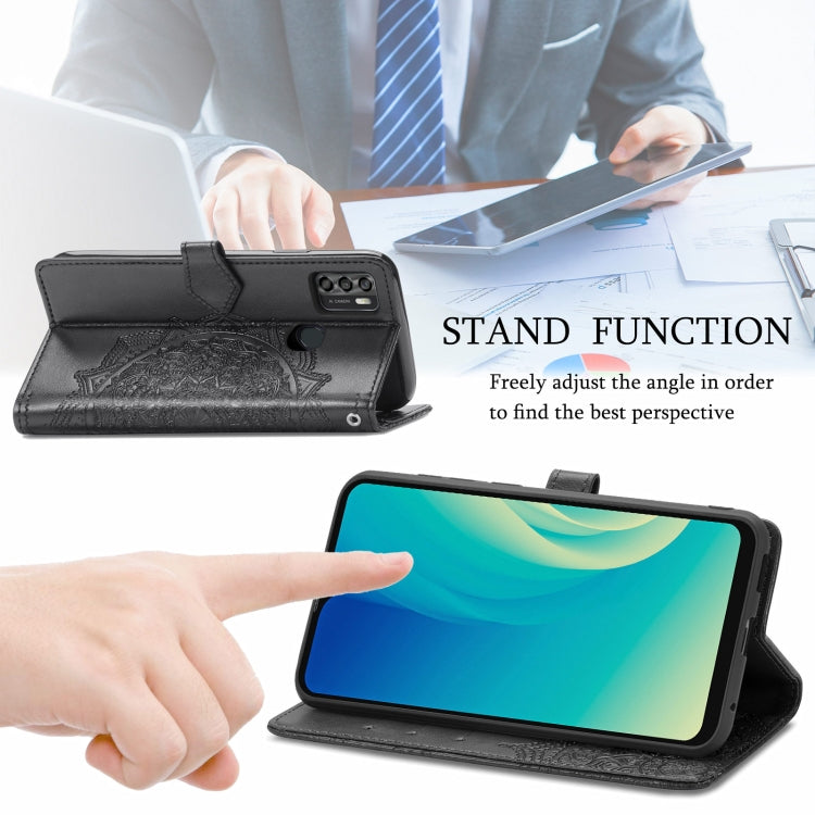 For ZTE A7S 2020 Mandala Embossing Pattern Horizontal Flip Leather Case with Holder & Card Slots & Wallet & Lanyard