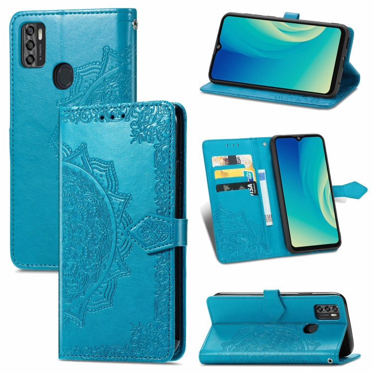 For ZTE A7S 2020 Mandala Embossing Pattern Horizontal Flip Leather Case with Holder & Card Slots & Wallet & Lanyard