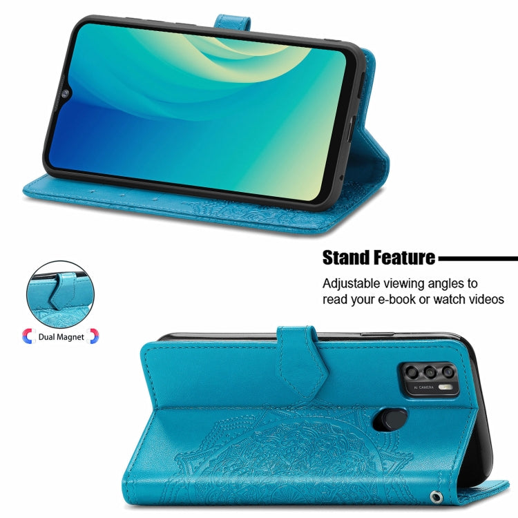 For ZTE A7S 2020 Mandala Embossing Pattern Horizontal Flip Leather Case with Holder & Card Slots & Wallet & Lanyard