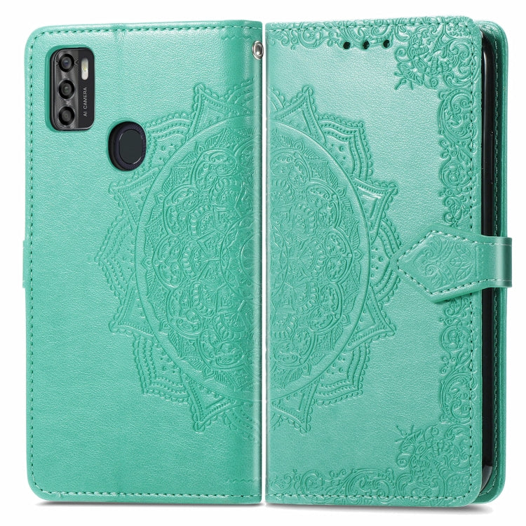 For ZTE A7S 2020 Mandala Embossing Pattern Horizontal Flip Leather Case with Holder & Card Slots & Wallet & Lanyard