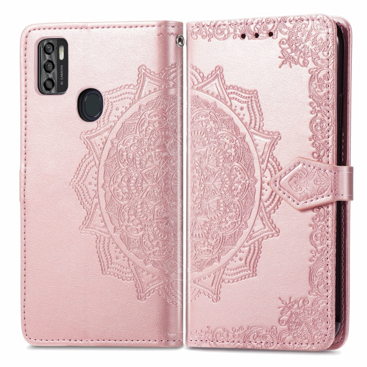For ZTE A7S 2020 Mandala Embossing Pattern Horizontal Flip Leather Case with Holder & Card Slots & Wallet & Lanyard