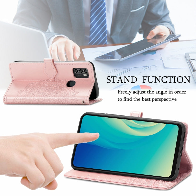 For ZTE A7S 2020 Mandala Embossing Pattern Horizontal Flip Leather Case with Holder & Card Slots & Wallet & Lanyard