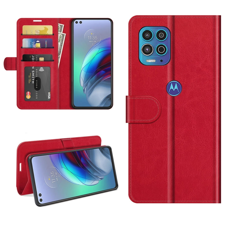 For Motorola Moto Edge S/G100 R64 Texture Single Horizontal Flip Protective Case with Holder & Card Slots & Wallet& Photo Frame