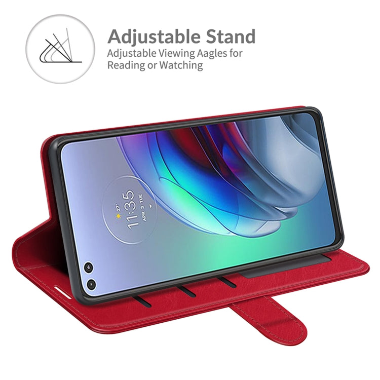 For Motorola Moto Edge S/G100 R64 Texture Single Horizontal Flip Protective Case with Holder & Card Slots & Wallet& Photo Frame