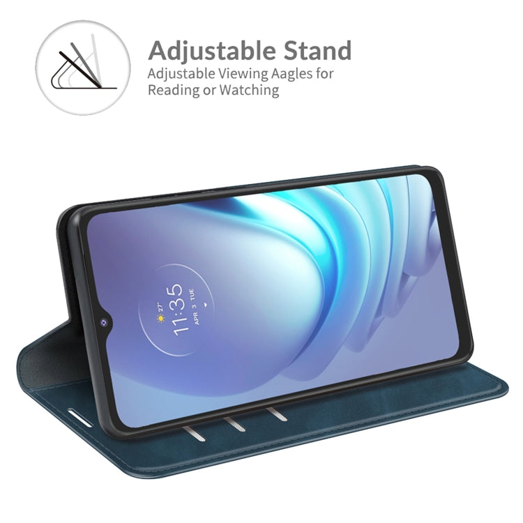 For Motorola Moto G50 Retro-skin Business Magnetic Suction Leather Case with Holder & Card Slots & Wallet