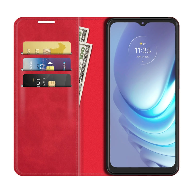For Motorola Moto G50 Retro-skin Business Magnetic Suction Leather Case with Holder & Card Slots & Wallet