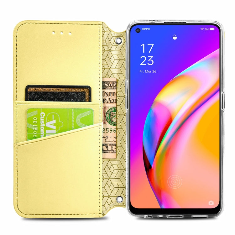 For OPPO A94 5G / Reno5 Z Blooming Mandala Embossed Pattern Magnetic Horizontal Flip Leather Case with Holder & Card Slots & Wallet