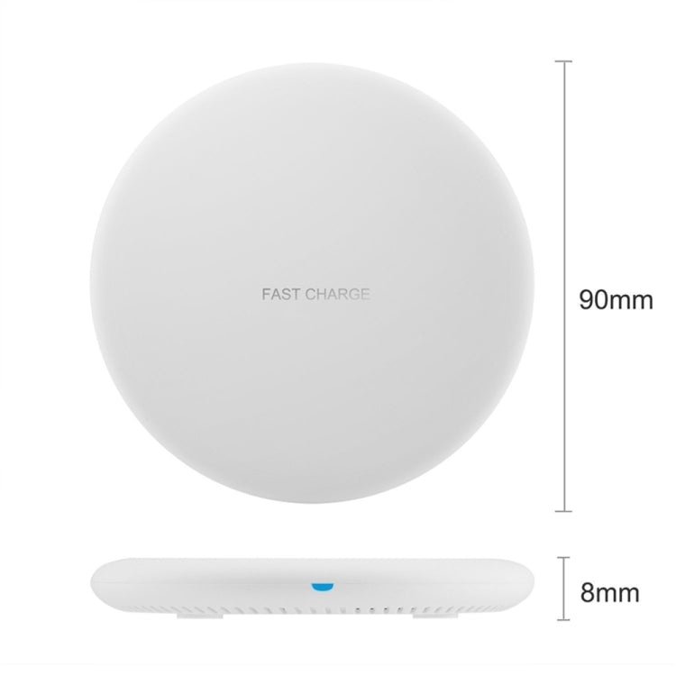 XJ-68 ultra-thin wireless charger for iPhone, Huawei, Samsung, Xiaomi White